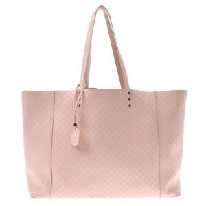 BOTTEGA VENETA Intreccio Pink Calfskin Tote Bag